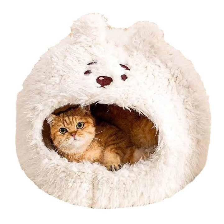 Closed Warm Plush Pet Cat Nest: The Ultimate Comfort for Your Feline Friend
