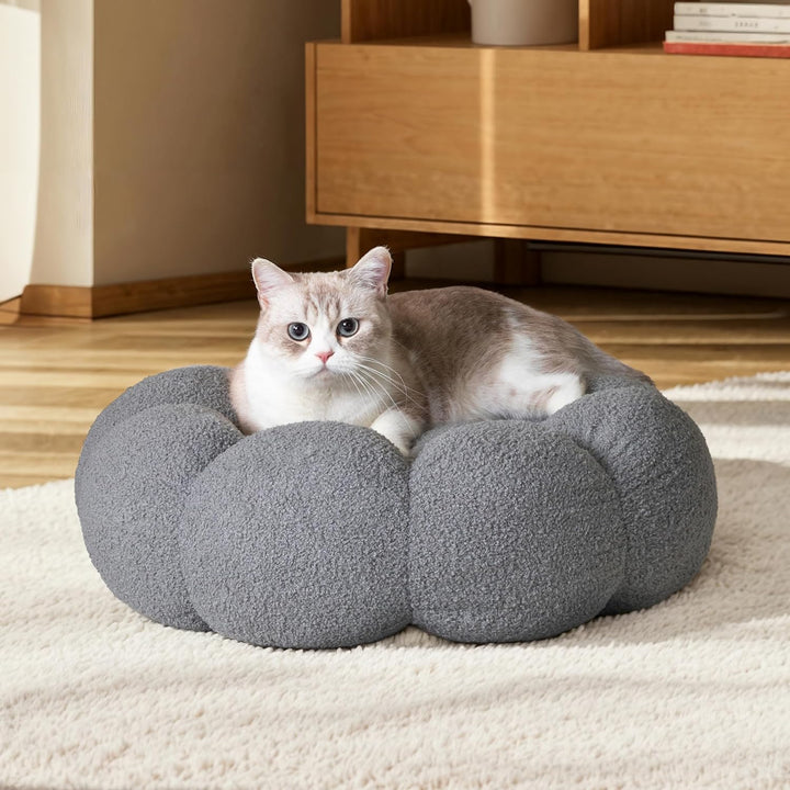 Transform Your Pet's Comfort with the Plush Petal Cushion Bed