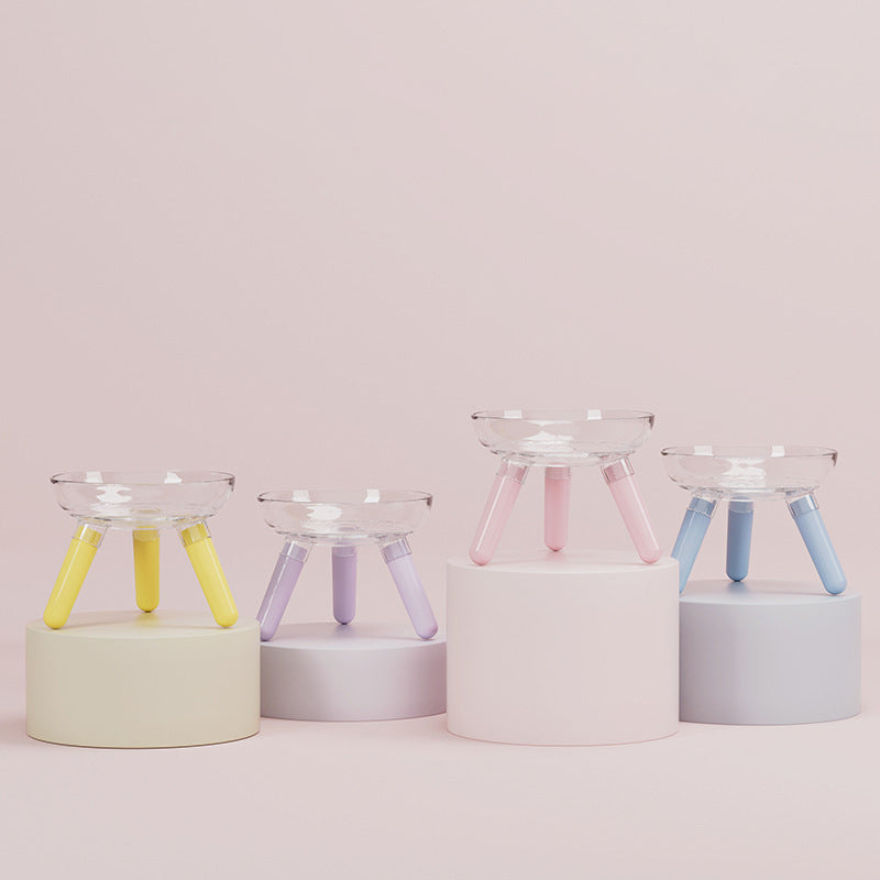 Transparent Glass Bowl Cat Bowl