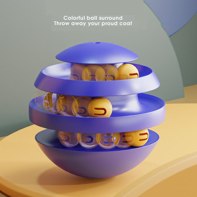 3 Layers Cat Toy Interactive Tower Turntable
