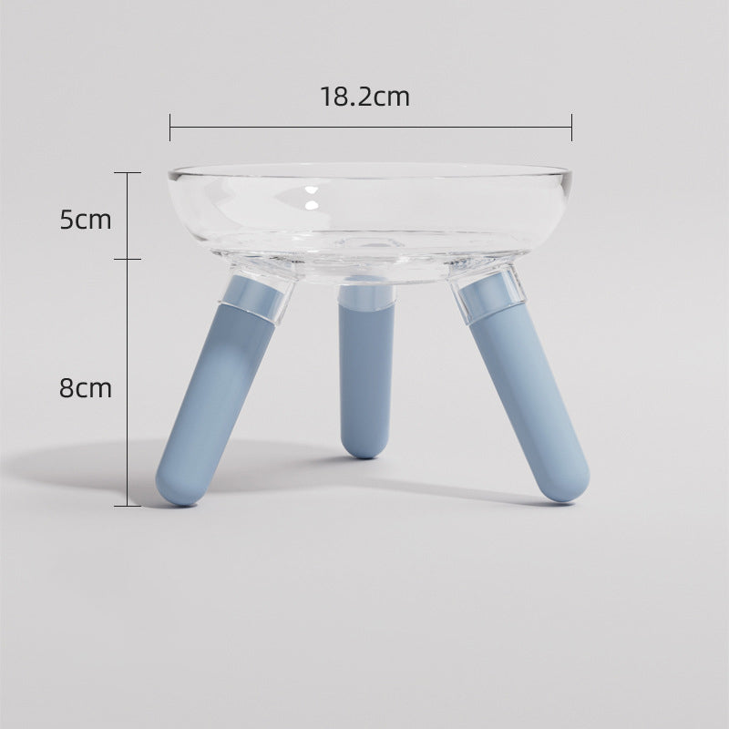 Transparent Glass Bowl Cat Bowl
