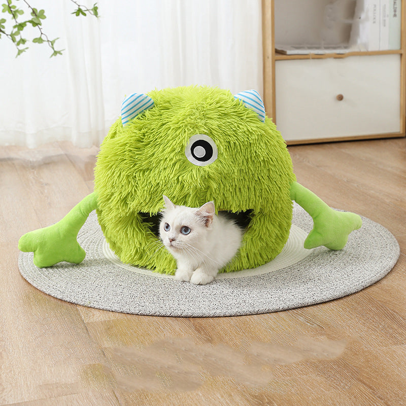 Machine Washable Round Plush Pet Bed