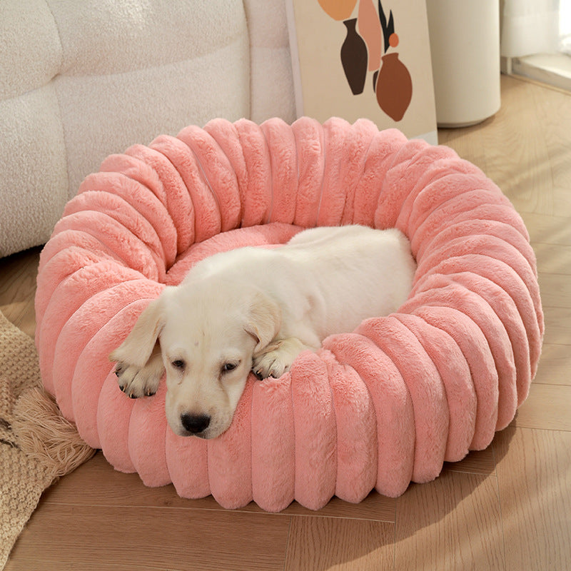 Pet Kennels Long Plush Round Cat Nest