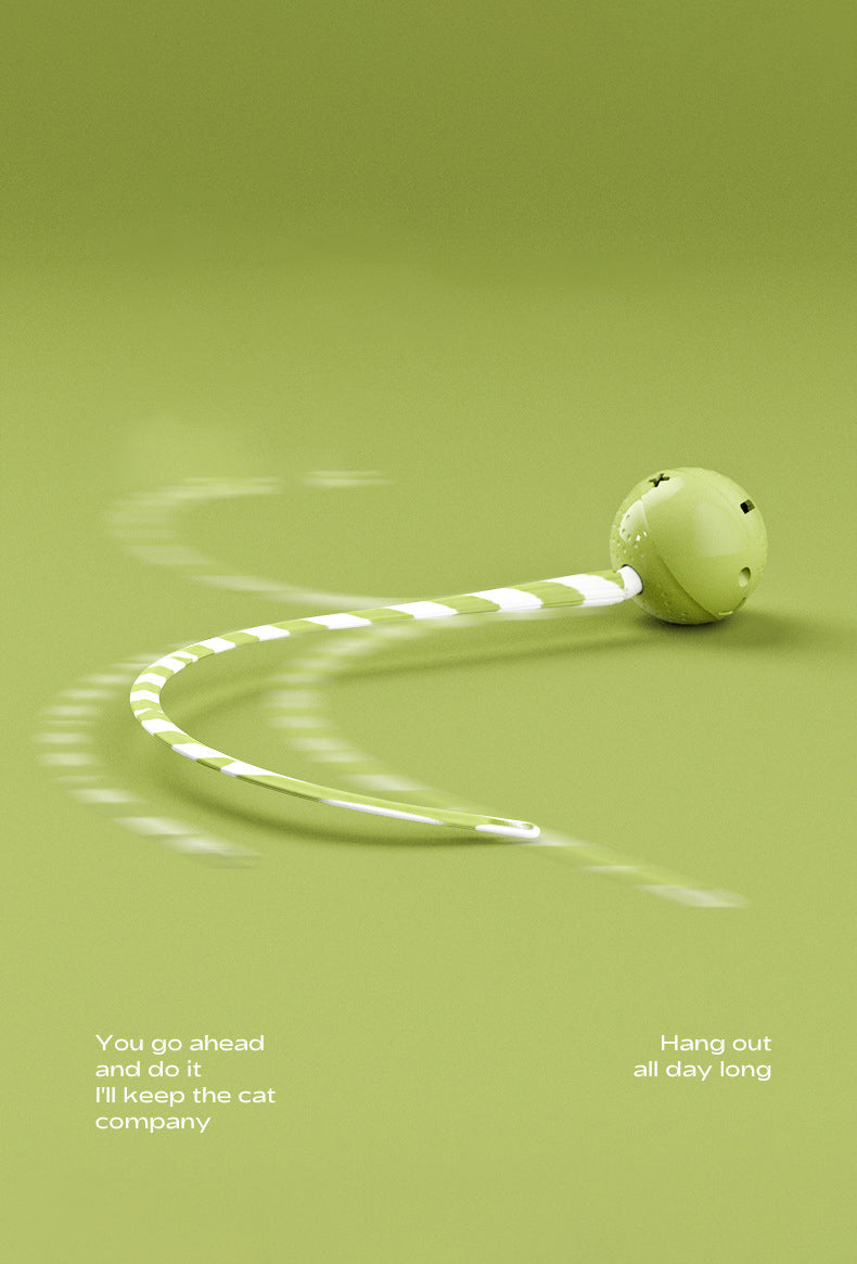 Automatic Interactive Cat Ball with Wagging Tail - USB Rechargeable