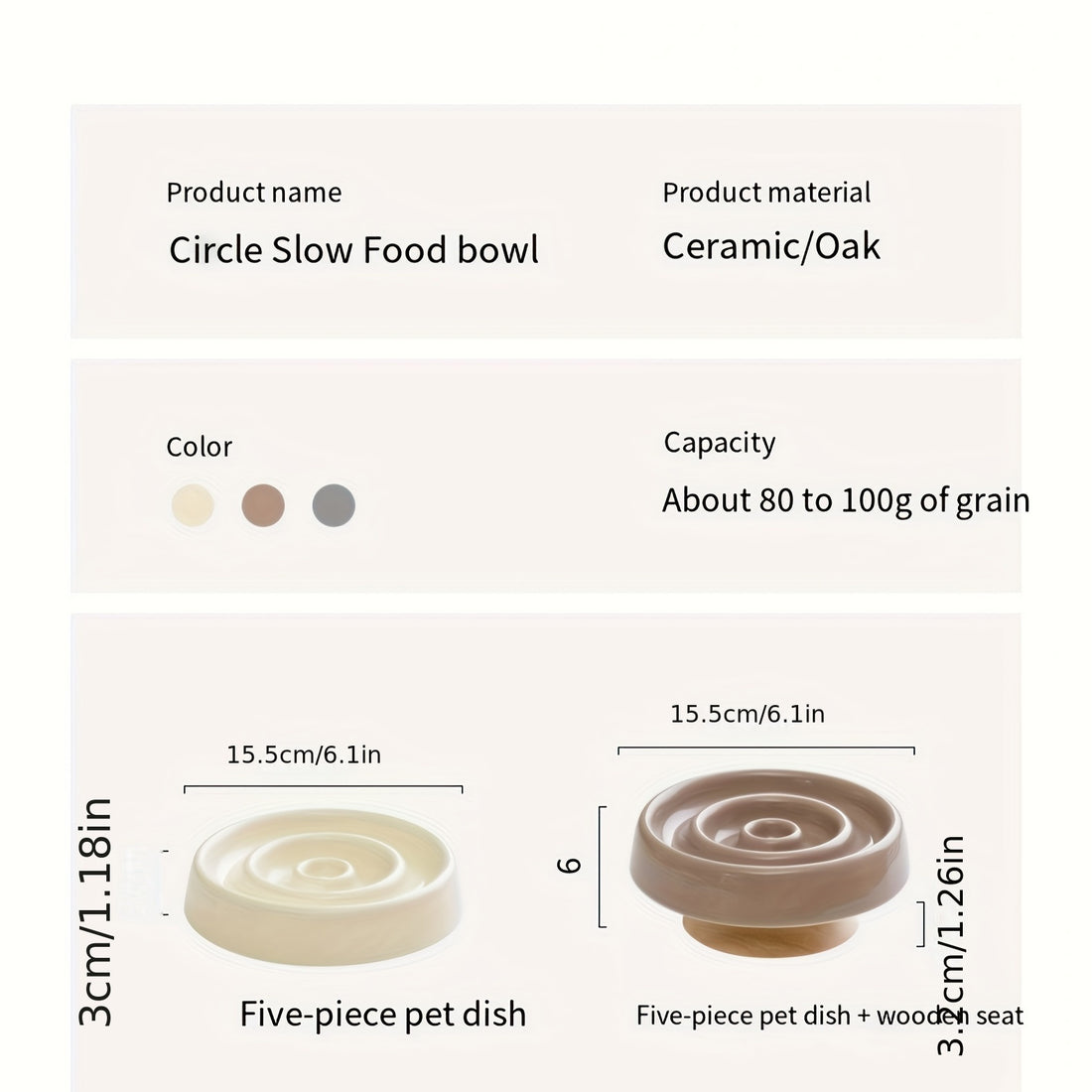 Anti-Gulping Cat Food Dish Bowls