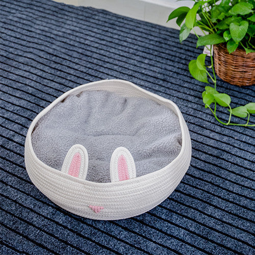 Bear-Shaped Pet Bed with Removable Cushion