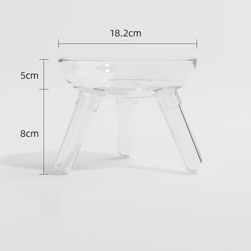 Transparent Glass Bowl Cat Bowl