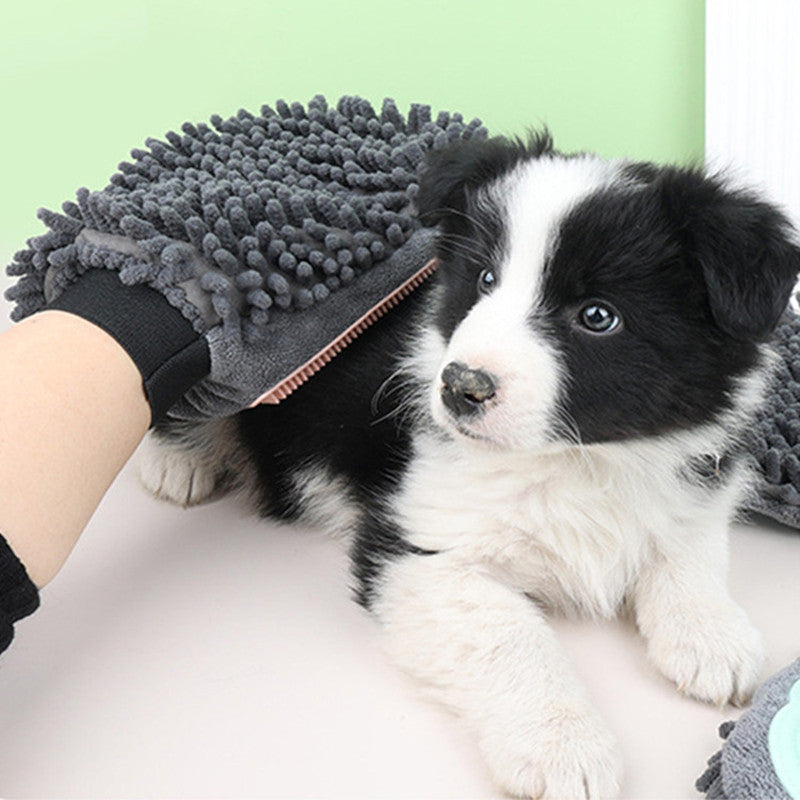2-in-1 Grooming Glove Elegant Dog Grooming Tool