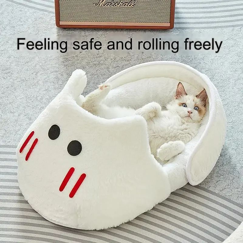 Portable Plush Slipper Cat Bed Pet