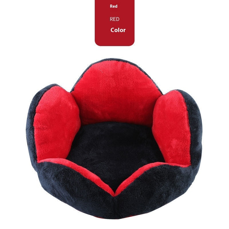 Paw-Shaped Pet Bed - Plush Cushion for Cats & Dogs