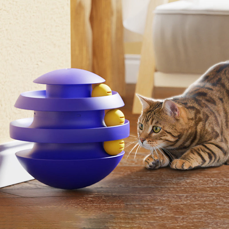3 Layers Cat Toy Interactive Tower Turntable