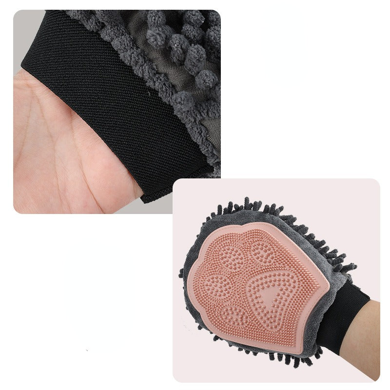 2-in-1 Grooming Glove Elegant Dog Grooming Tool