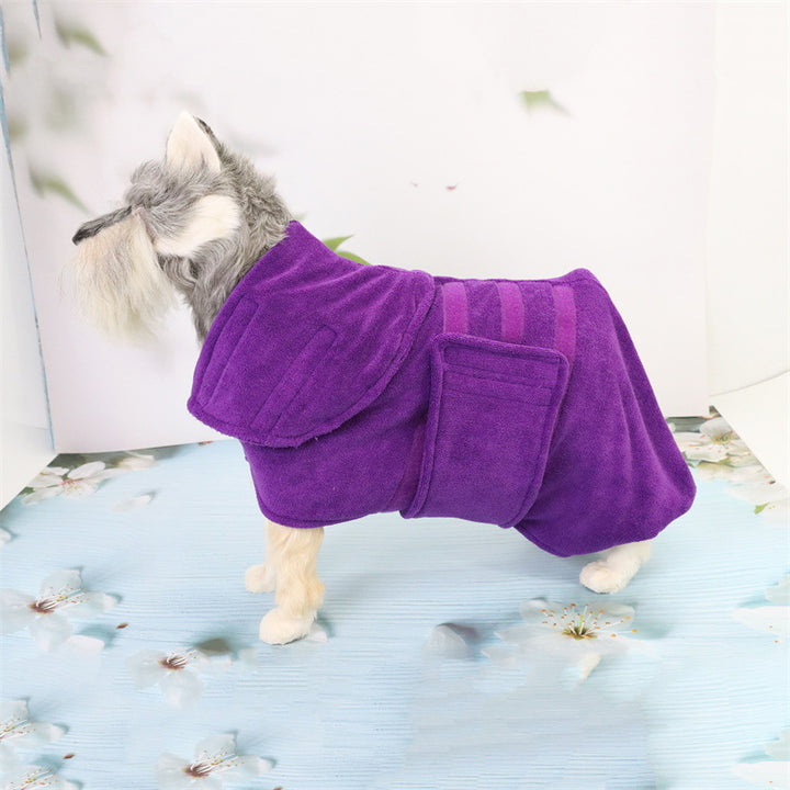 Waist-wrapped Microfiber Bathing Pet Dry Clothes