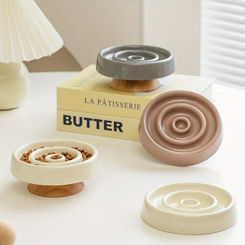 Anti-Gulping Cat Food Dish Bowls