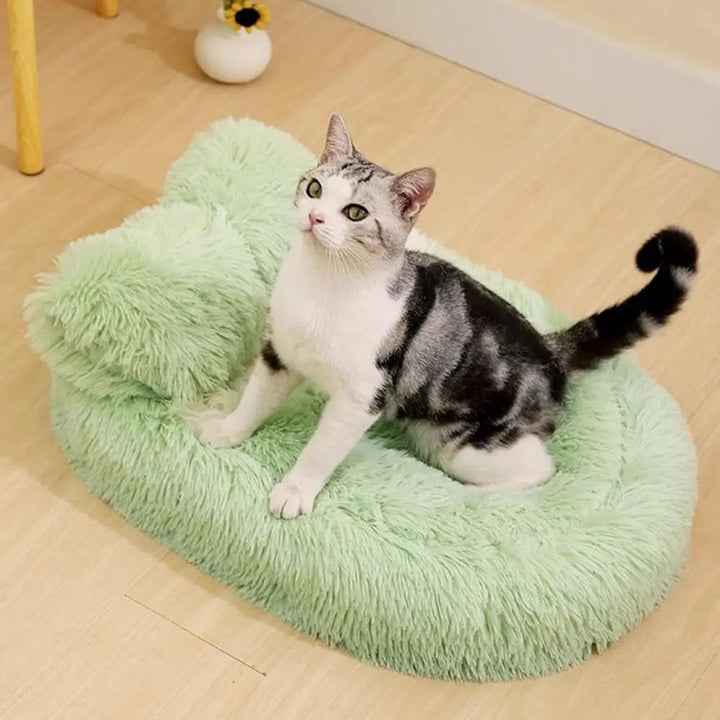 Fluffy Pet Beds Anti-Slip Puppy Nest Cave