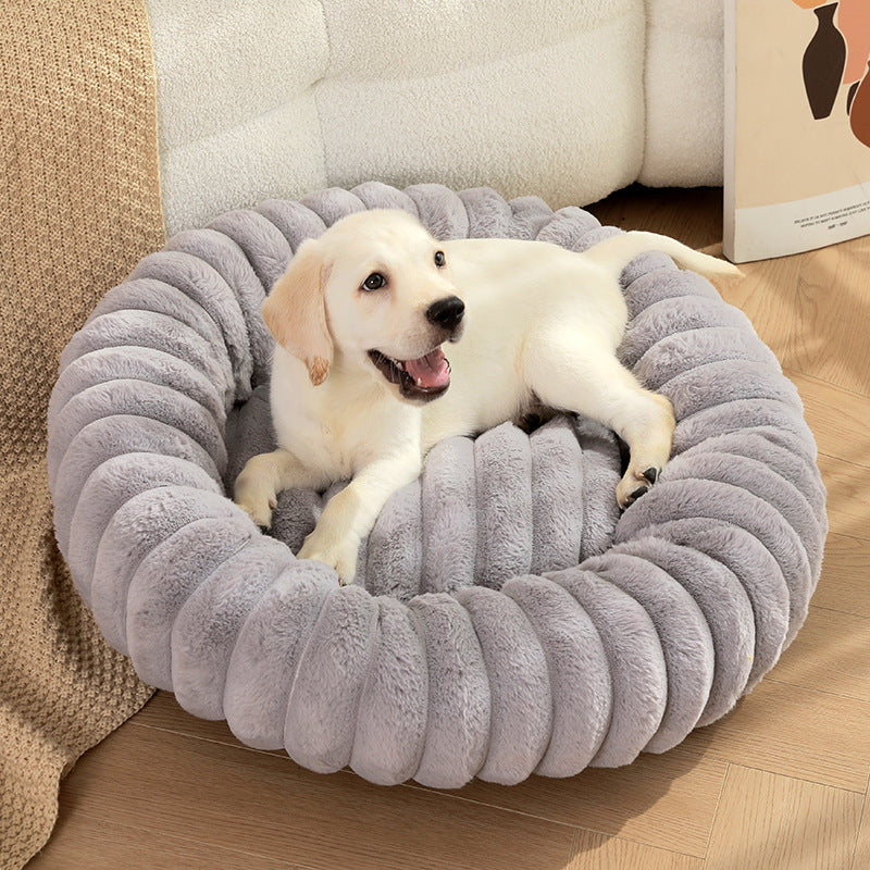 Pet Kennels Long Plush Round Cat Nest