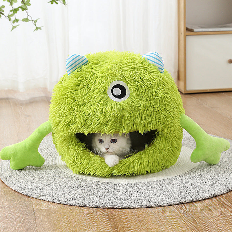 Machine Washable Round Plush Pet Bed