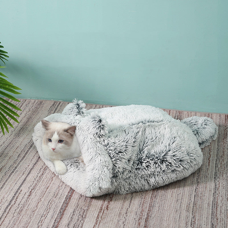 Plush Round Cat Sleeping Bag