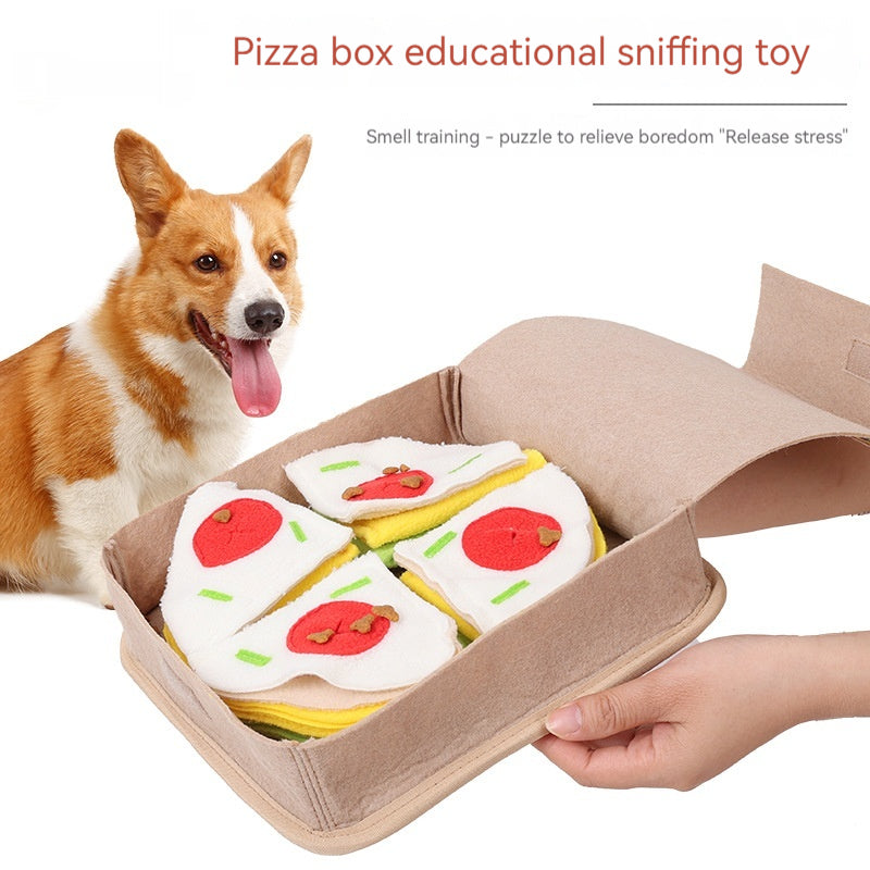 Pizza Box Dog Snuffle Toy