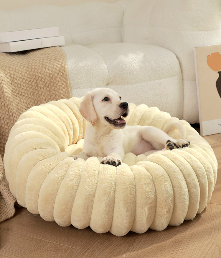 Pet Kennels Long Plush Round Cat Nest