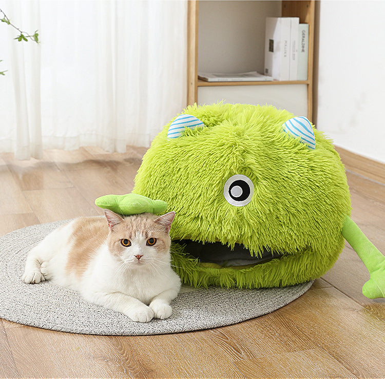 Machine Washable Round Plush Pet Bed