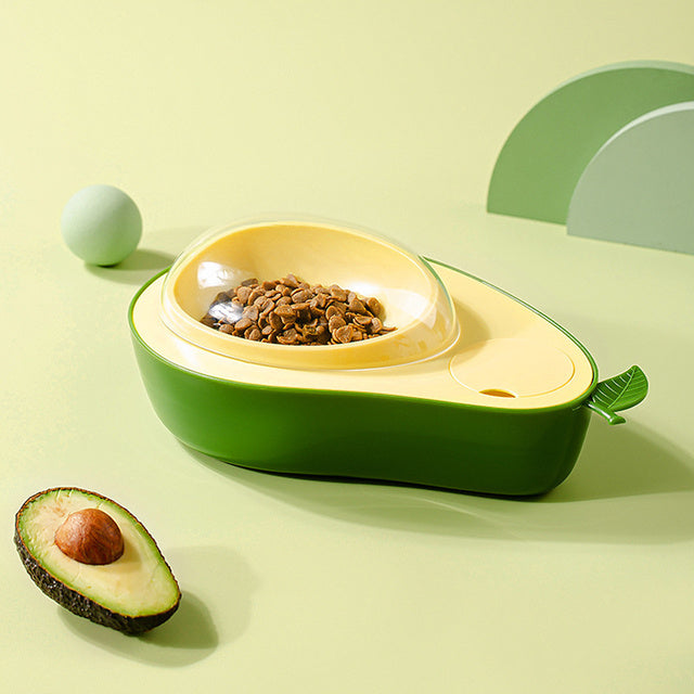 Avocado Shape Kitten Slow Food Feeding Bowl