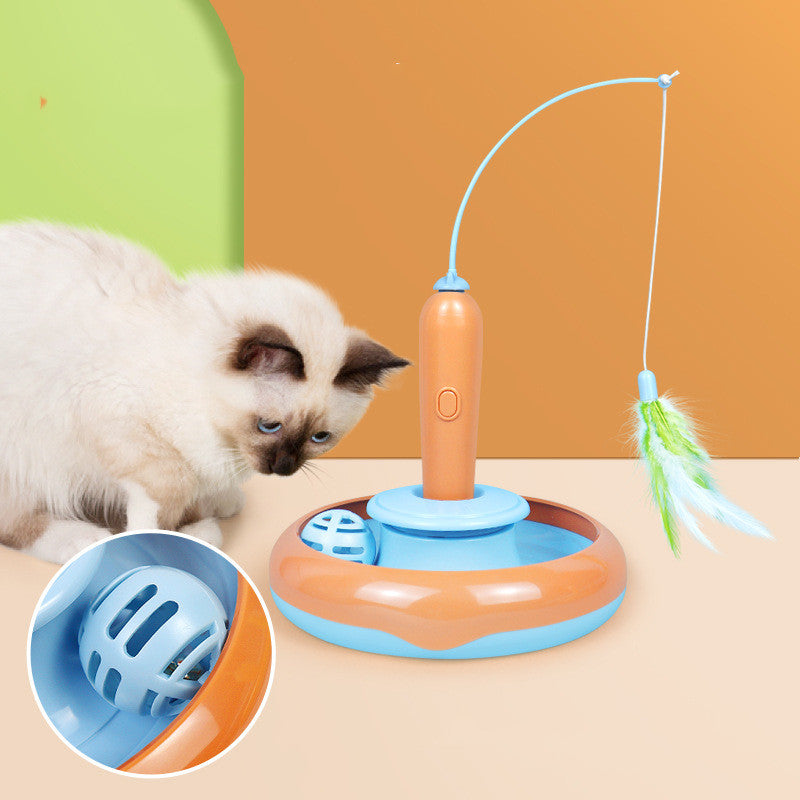 Cat Track Toy with Ball & Feather Wand