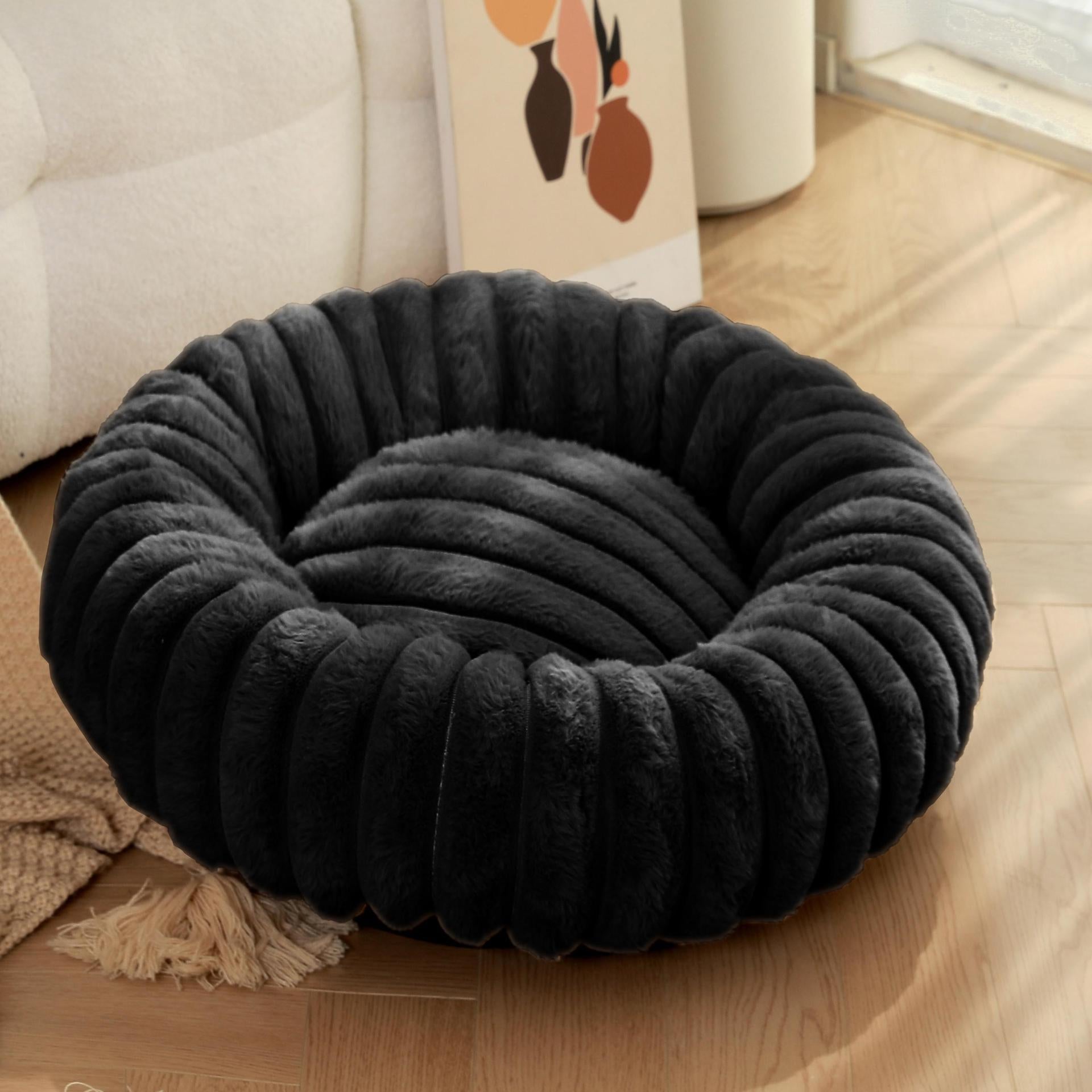 Pet Kennels Long Plush Round Cat Nest