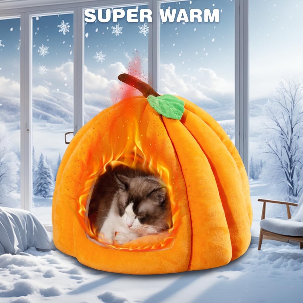 New Pumpkin Cat Bed Cat Beds For Indoor Cats
