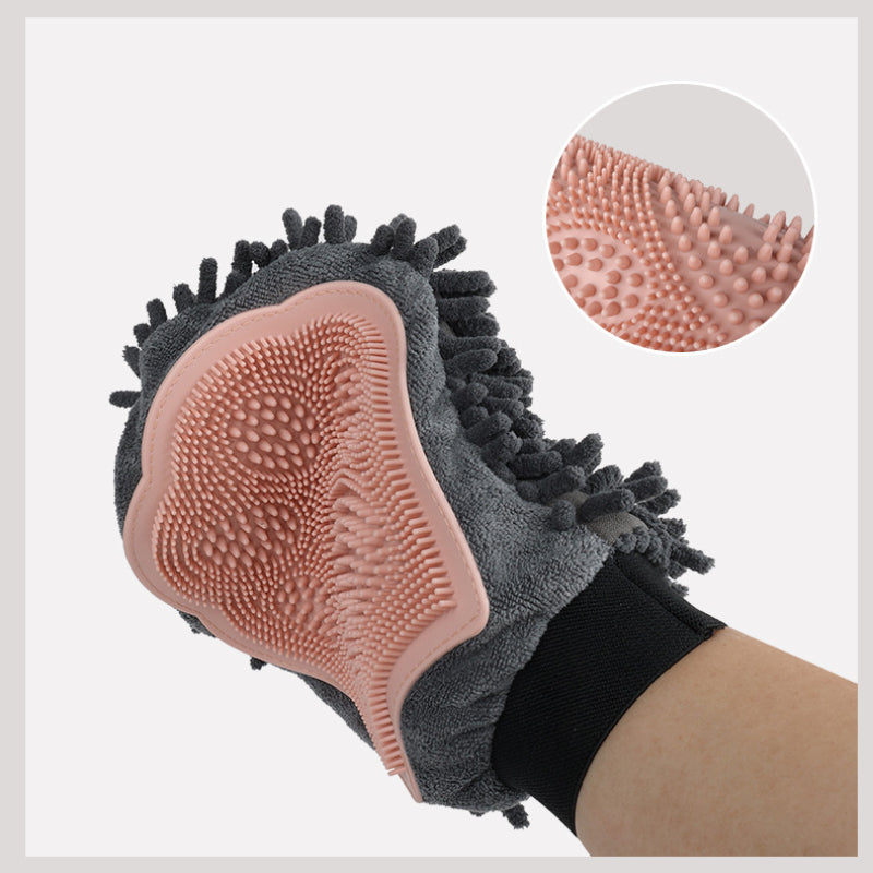 2-in-1 Grooming Glove Elegant Dog Grooming Tool