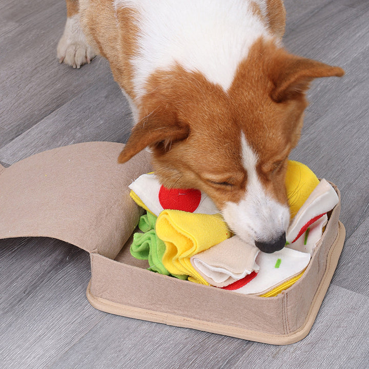 Pizza Box Dog Snuffle Toy