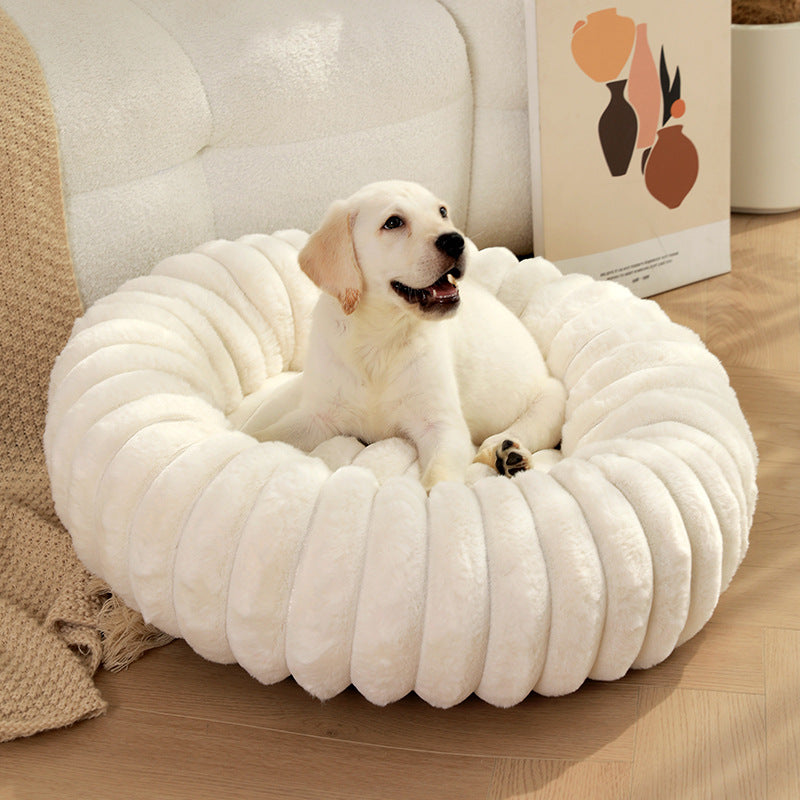 Pet Kennels Long Plush Round Cat Nest