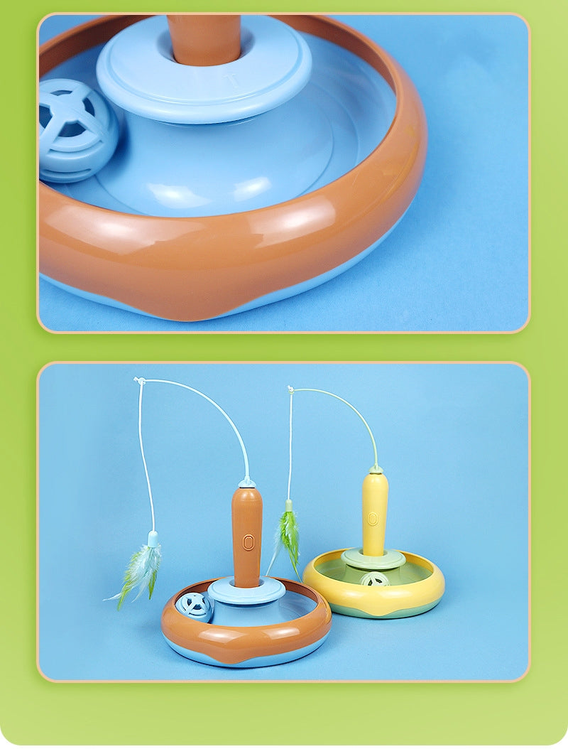Cat Track Toy with Ball & Feather Wand