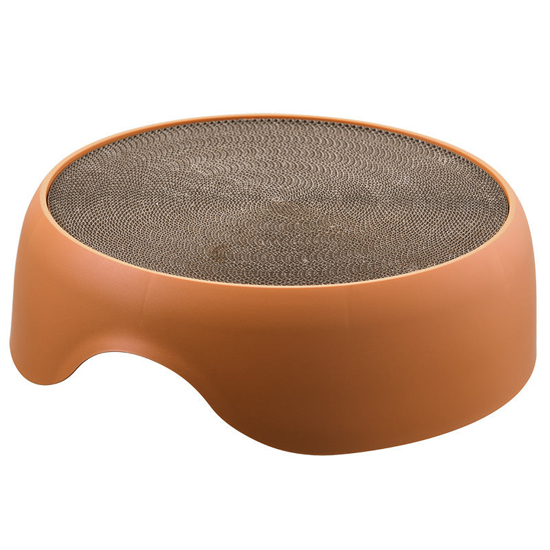 2-in-1 Cat Bed with Scratching Bowl