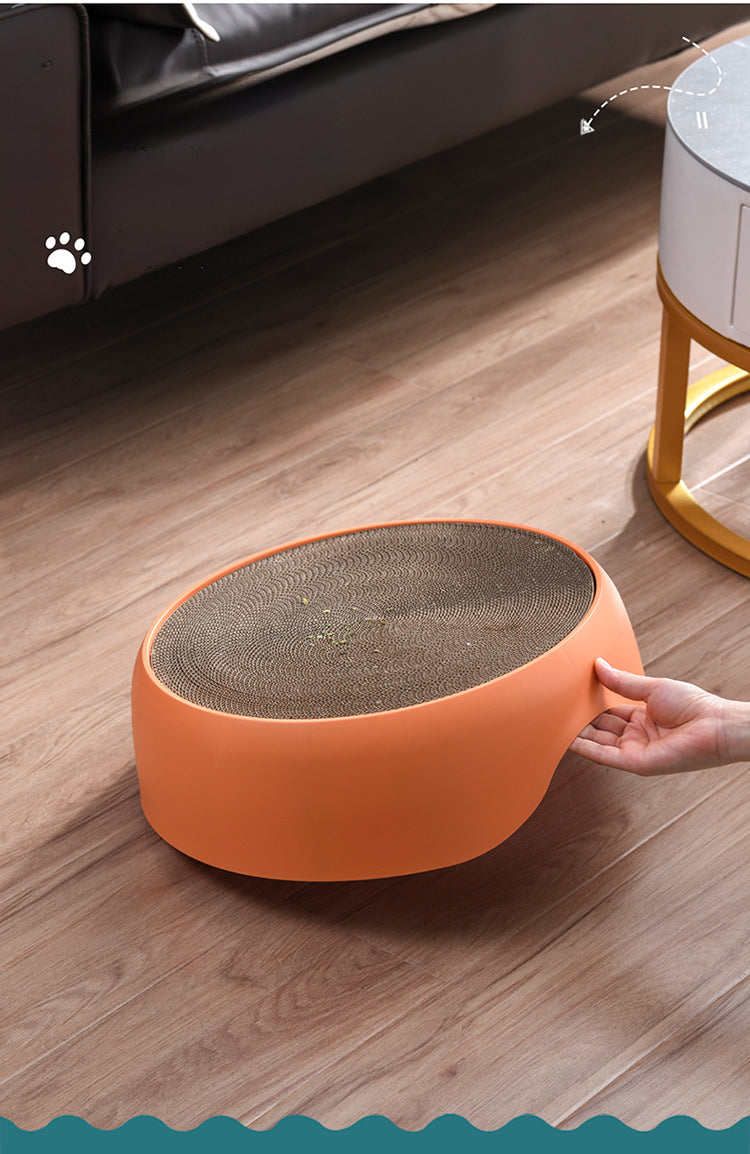 2-in-1 Cat Bed with Scratching Bowl