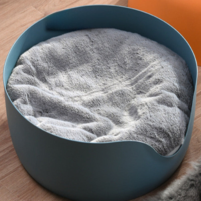 2-in-1 Cat Bed with Scratching Bowl