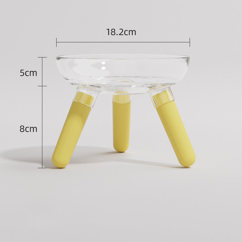 Transparent Glass Bowl Cat Bowl