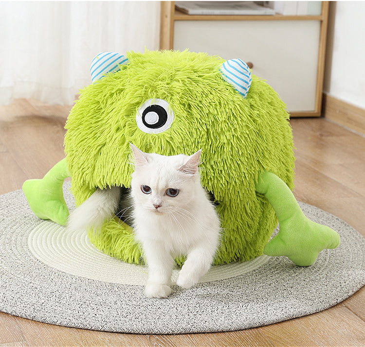 Machine Washable Round Plush Pet Bed
