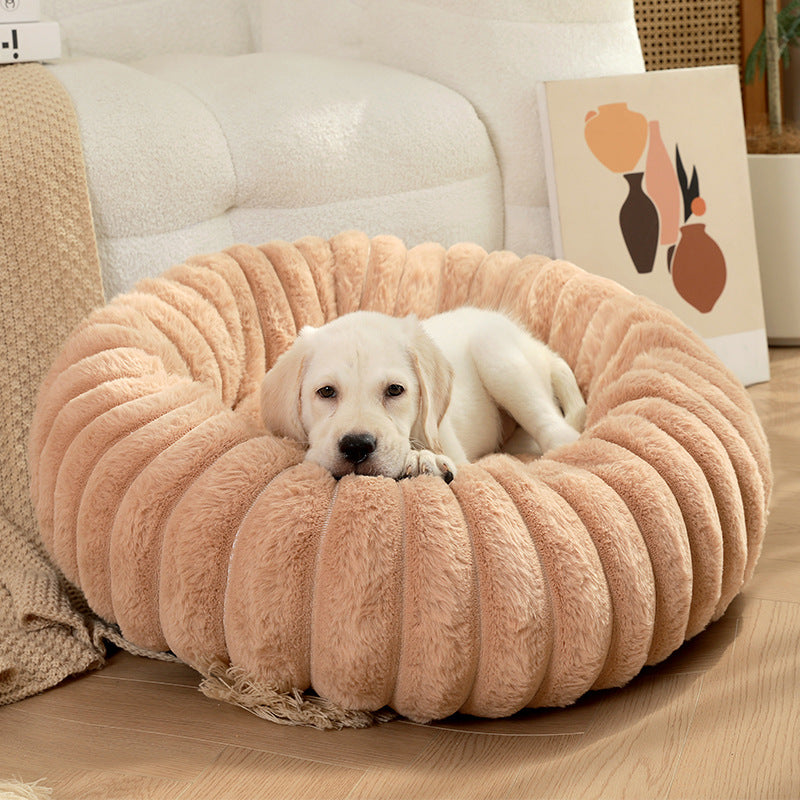 Pet Kennels Long Plush Round Cat Nest