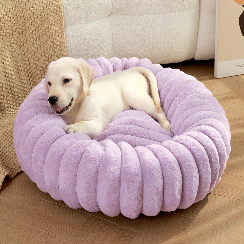 Pet Kennels Long Plush Round Cat Nest