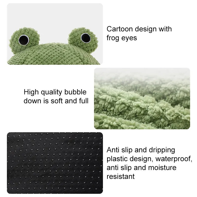 Frog-Shaped Pet Bed for Cats & Small Dogs